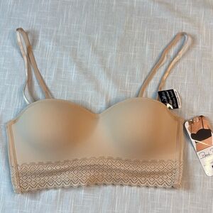René Rofé‎ bra Stretch bandeau with removable straps beige 36C